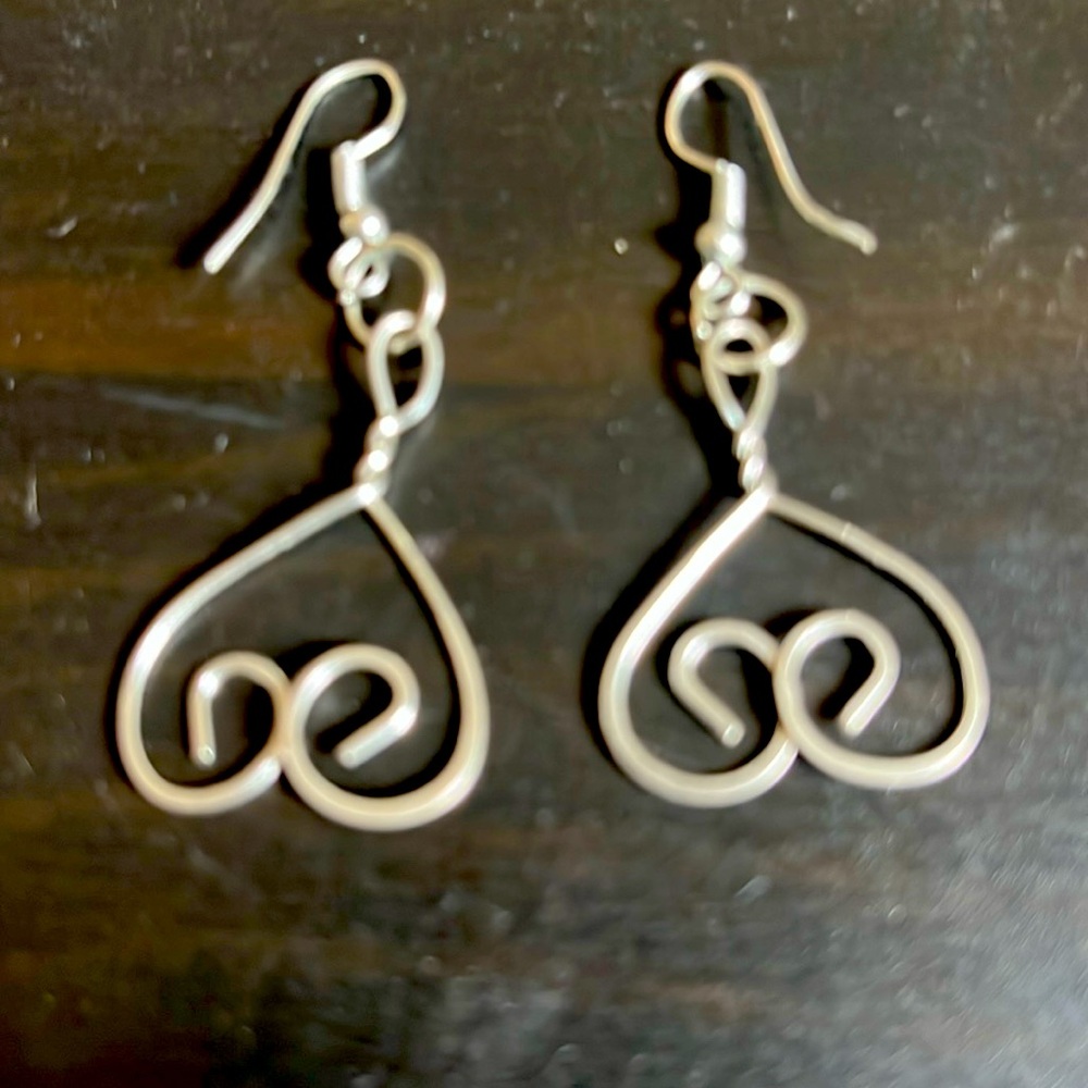 Delicate silver earrings